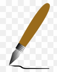 Ink Pen Fountain Yellow - Calligraphy Clipart Png Emoji,Ink Pen Emoji
