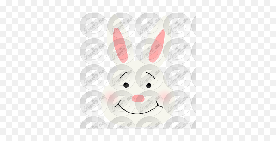Happy Bunny Stencil For Classroom Therapy Use - Cartoon Emoji,Bunny Emoticon