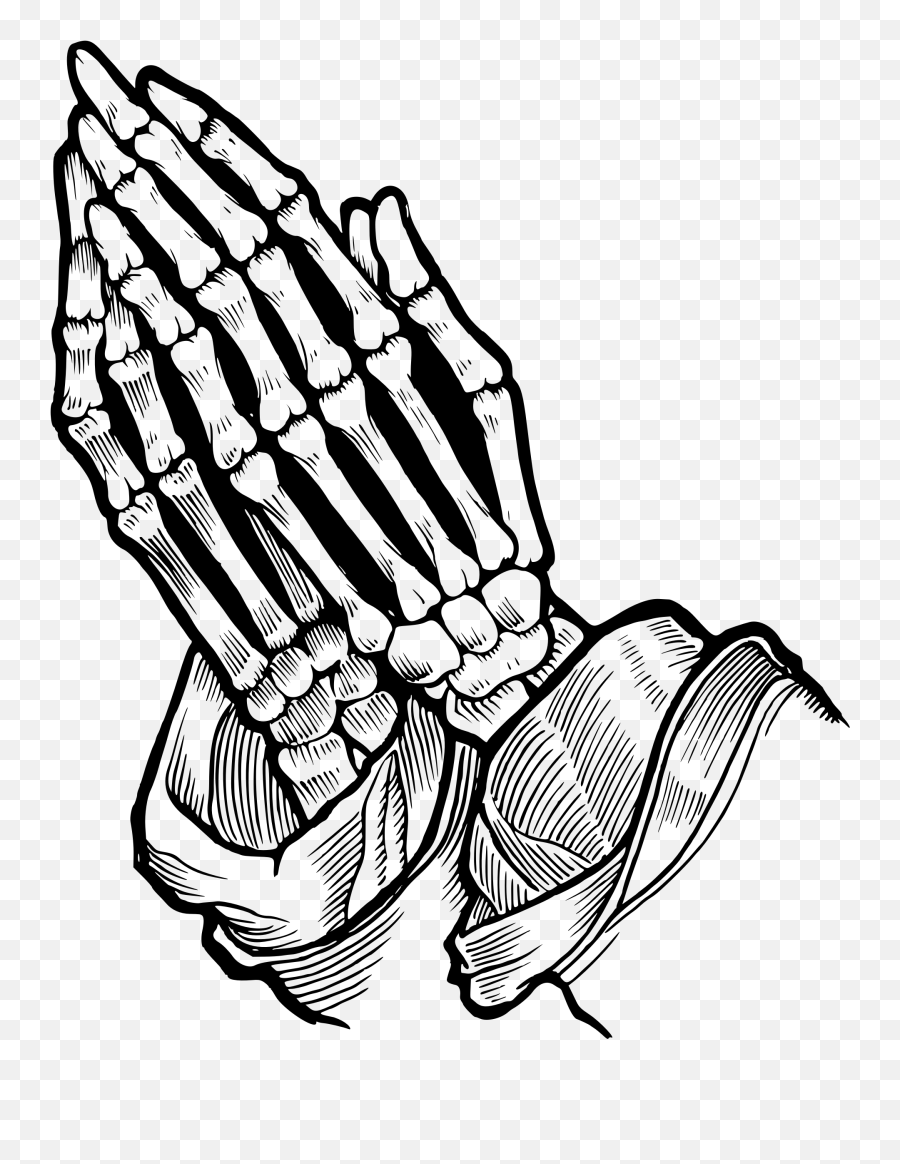 Clipart Hands Prayer Clipart Hands Prayer Transparent Free - Skeleton Praying Hands Vector Emoji,Praying Hand Emoji