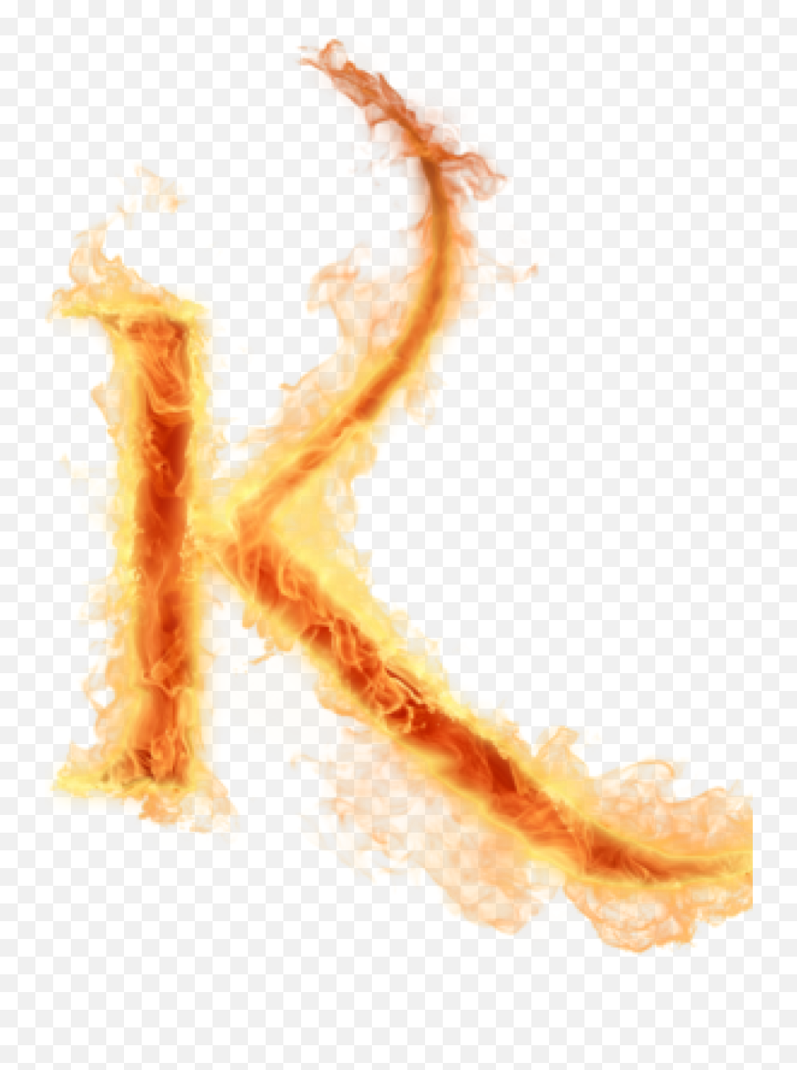 Letter K Png - Fire Letters K Png Emoji,Letter And Knife Emoji