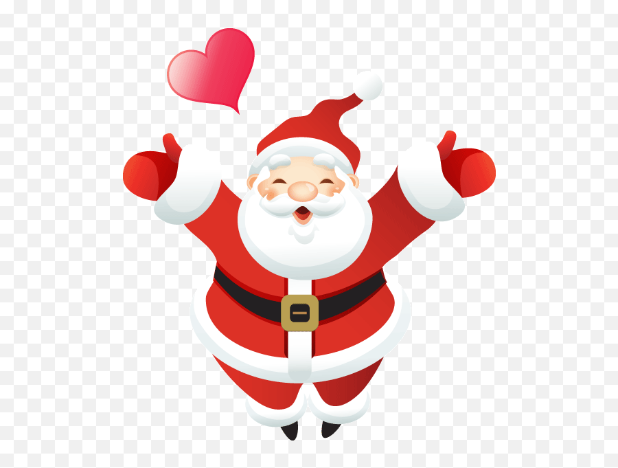 Santa Claus Clipart And Cartoon - Santa Claus Icon Png Emoji,Happy Christmas Emoji