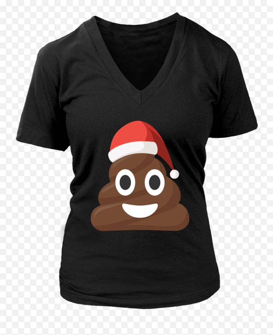 Funny Christmas Poop Emoji Santa Hat Shirts - Portuguese Women T Shirt,An Emoji Christmas