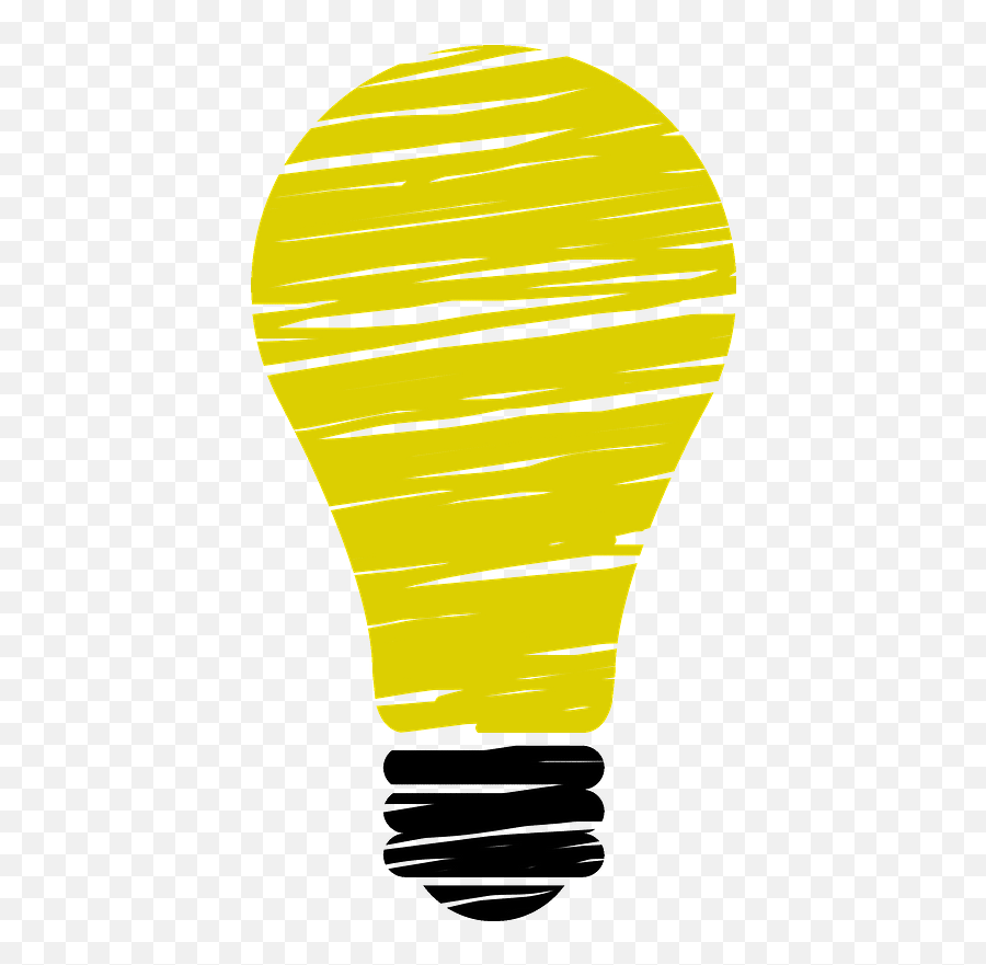 Stylized Light Bulb Clipart - Incandescent Light Bulb Emoji,Lightbulb Emoji