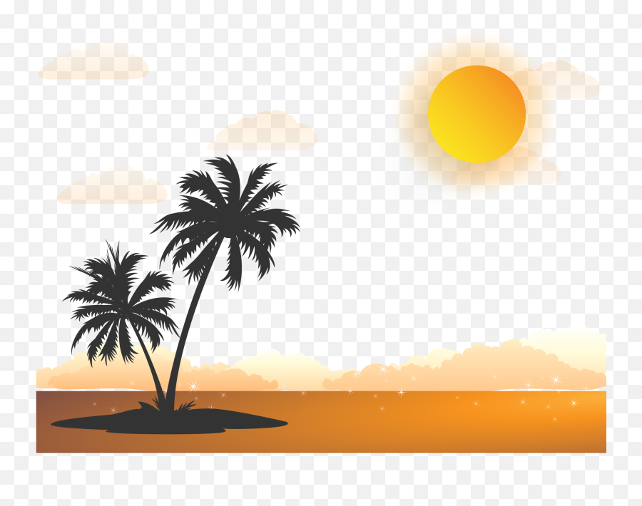 Sunrise Png Hd Quality - Black Palm Tree Vector Full Size Vector Palm Tree Png Emoji,Sunrise Emoji