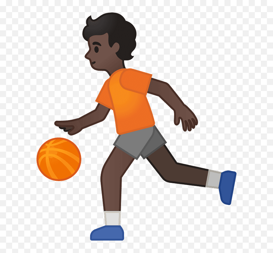 Person Bouncing Ball Emoji Clipart - Dibujo De Botar Un Balon,Emoji Basketball