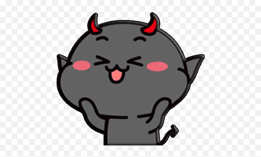 Demonio Cute 3 Stickers - Cartoon Emoji,Boar Emoji