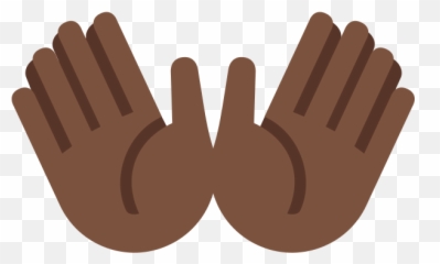 Twemoji2 1f450 - Black Hands Emoji