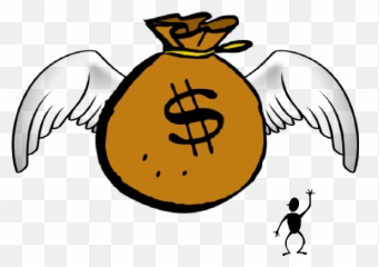 Clipart Flying Money - Money Flying Away Png Emoji,Flying Money Emoji