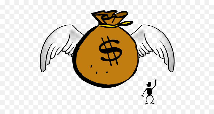 Clipart Flying Money - Money Flying Away Png Emoji,Flying Money Emoji