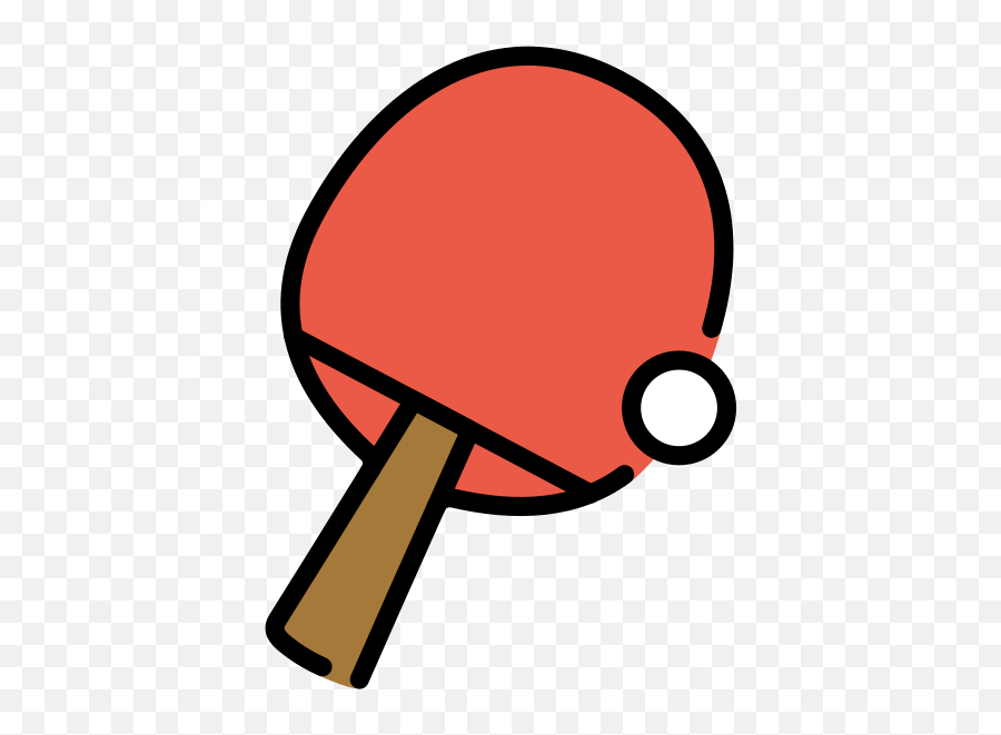 Table Tennis Paddle And Ball - Clip Art Emoji,Ping Emoji