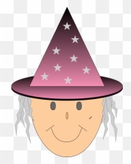 Witch Stars Witchs Hat Halloween Illustration - Png Emoji,Witch Hat Emoji
