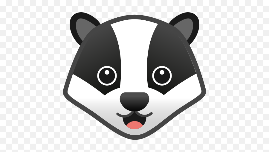 Badger Emoji - Borsuk Emoji,Panda Emoji