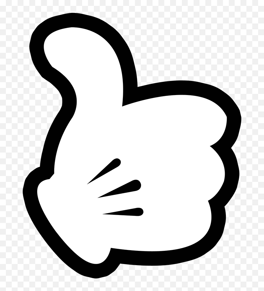 Mickey Mouse Thumbs Up Clipart - Mickey Mouse Hands Emoji,Hang Loose Emoji
