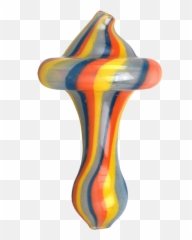 Rainbow Glass Elongated Nipple Carb Cap - Modern Art Emoji