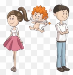 Pregnancy Cartoon 2 Stickers For WhatsApp - Girl Falling On Boy Clipart Emoji