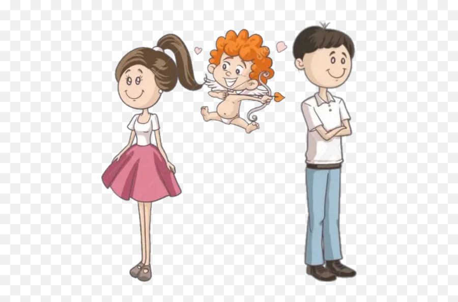 Pregnancy Cartoon 2 Stickers For Whatsapp - Girl Falling On Boy Clipart Emoji,Pregnancy Emoji