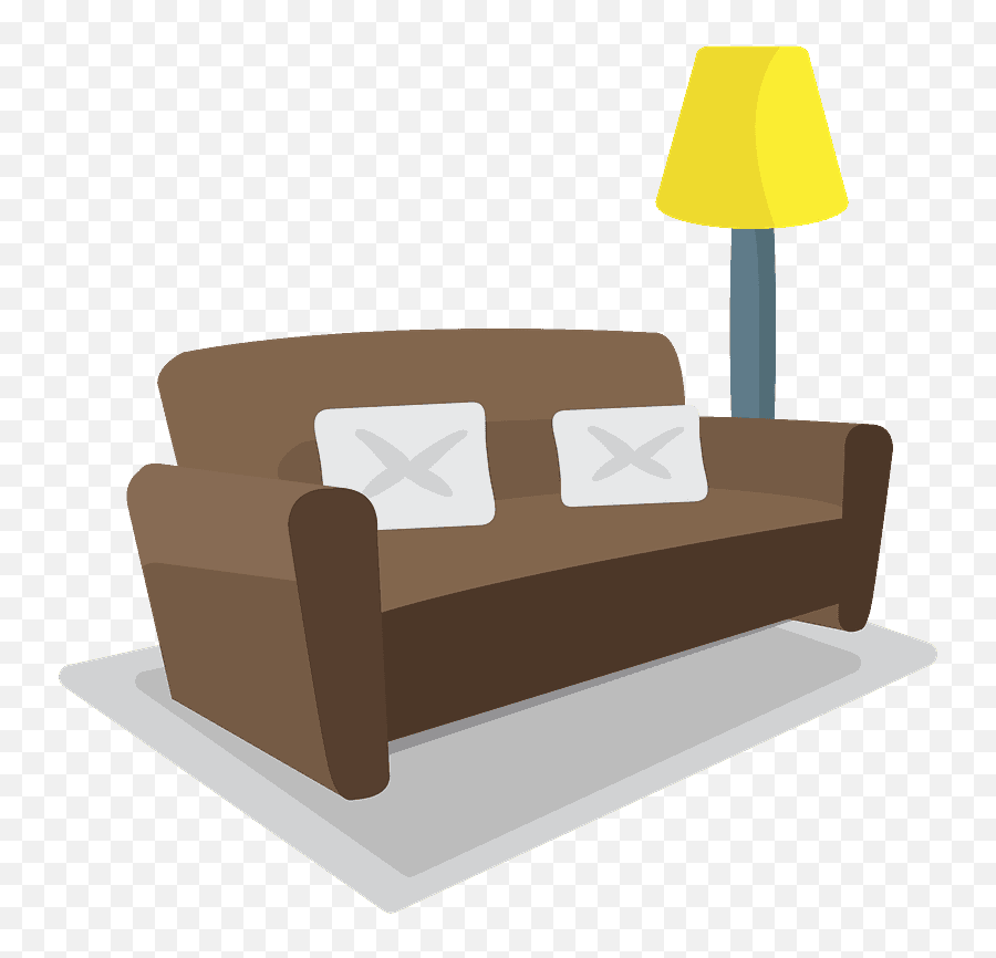 Couch And Lamp Emoji Clipart - Emoji Sofa,Couch Emoji