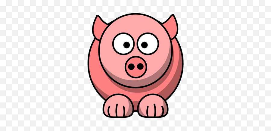 Estilo De Dibujos Animados De Cerdo - Wild Animals Pig Cartoon Emoji,Piglet Emoticon