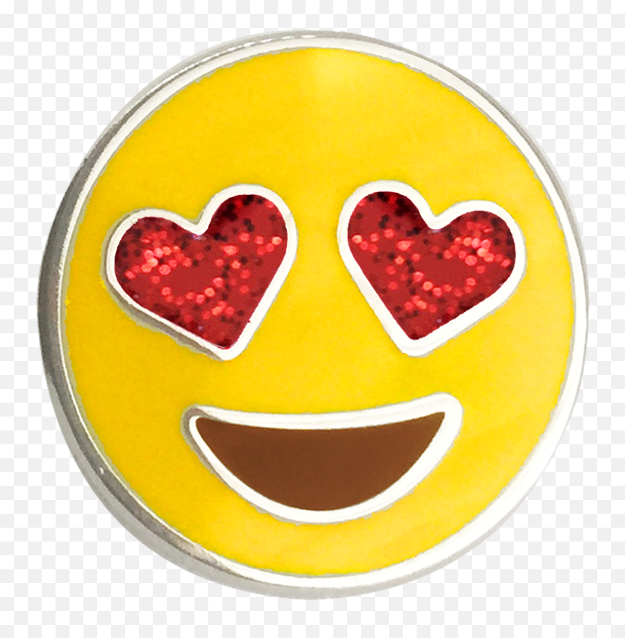 Heart Eyes Emoji Pin - Smiley,Emoji Pins