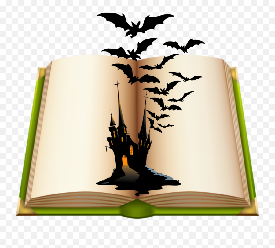 Halloween Book Castle Bats - Halloween Transparent Emoji,Castle Book Emoji