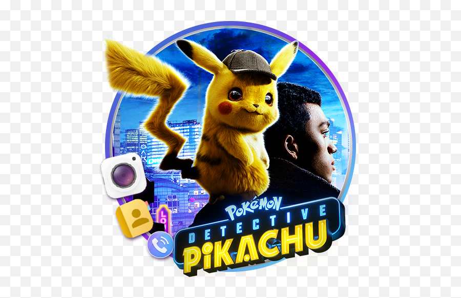 Detective Pikachu Launcher Wallpaper - Detective Pikachu Video Game Emoji,Pikachu Emoticons