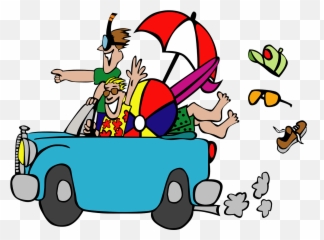 Excited Trip Summer Vacation Road - Clip Art Png Emoji