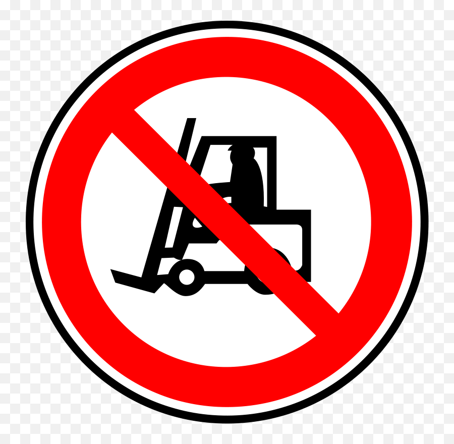 Free Prohibited Sign Transparent - Do Not Use Forklift Emoji,No Entry Sign Emoji