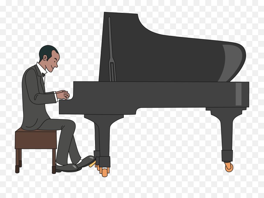 Piano Clipart Pianist Piano Pianist - Pianist Clipart Emoji,Emoji Man Piano