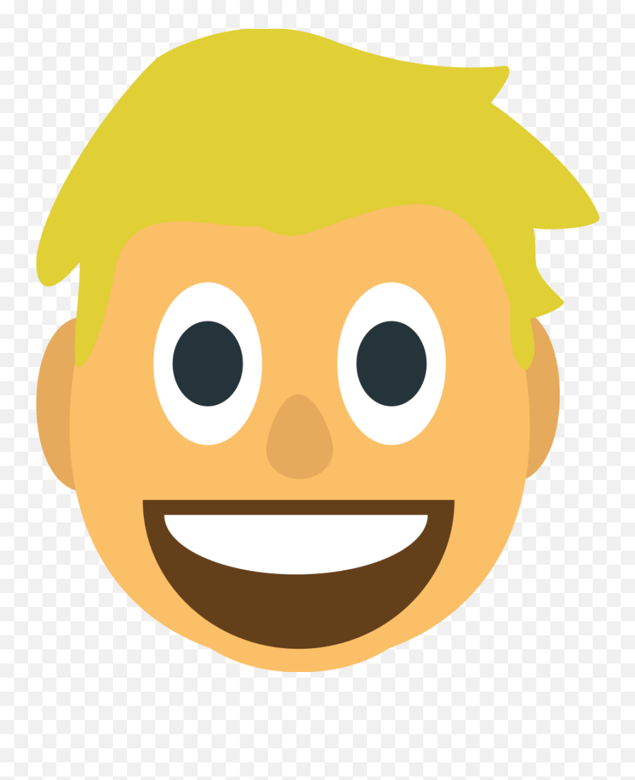 Emojione1 1f471 - Cartoon Emoji,Wide Eye Emoji