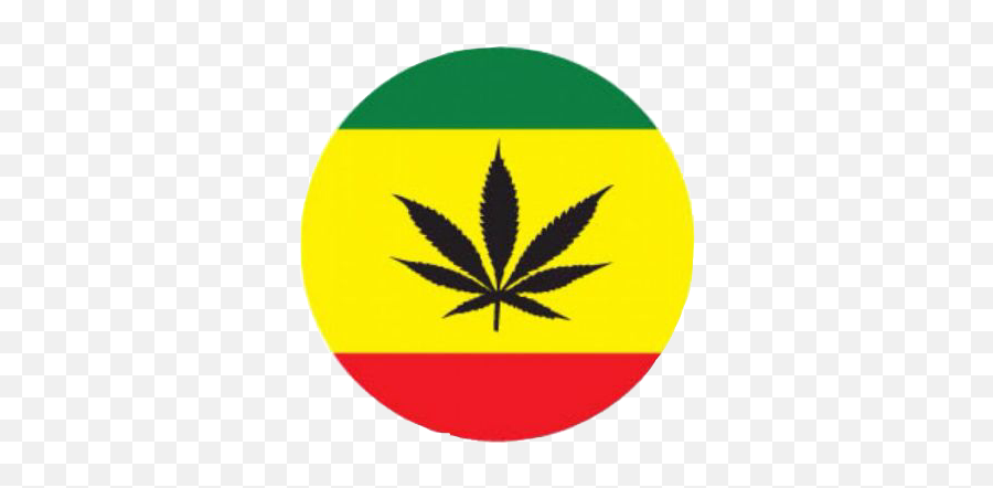 Marijauna Rasta Potleaf Green Yellow - Five Fingers Marijuana Logo Emoji,Weed Symbol Emoji