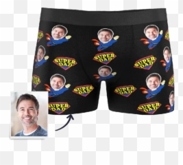 Custom Face Elastic Beach Short Pants - Underpants Emoji