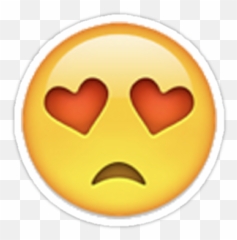 Sad Heart Eyed Stickers By - Love Emoji