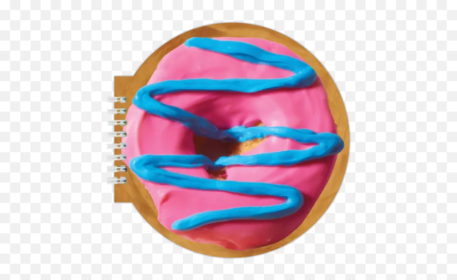 Blue And Pink Donut Scented Notebook Emoji,Back Rub Emoji