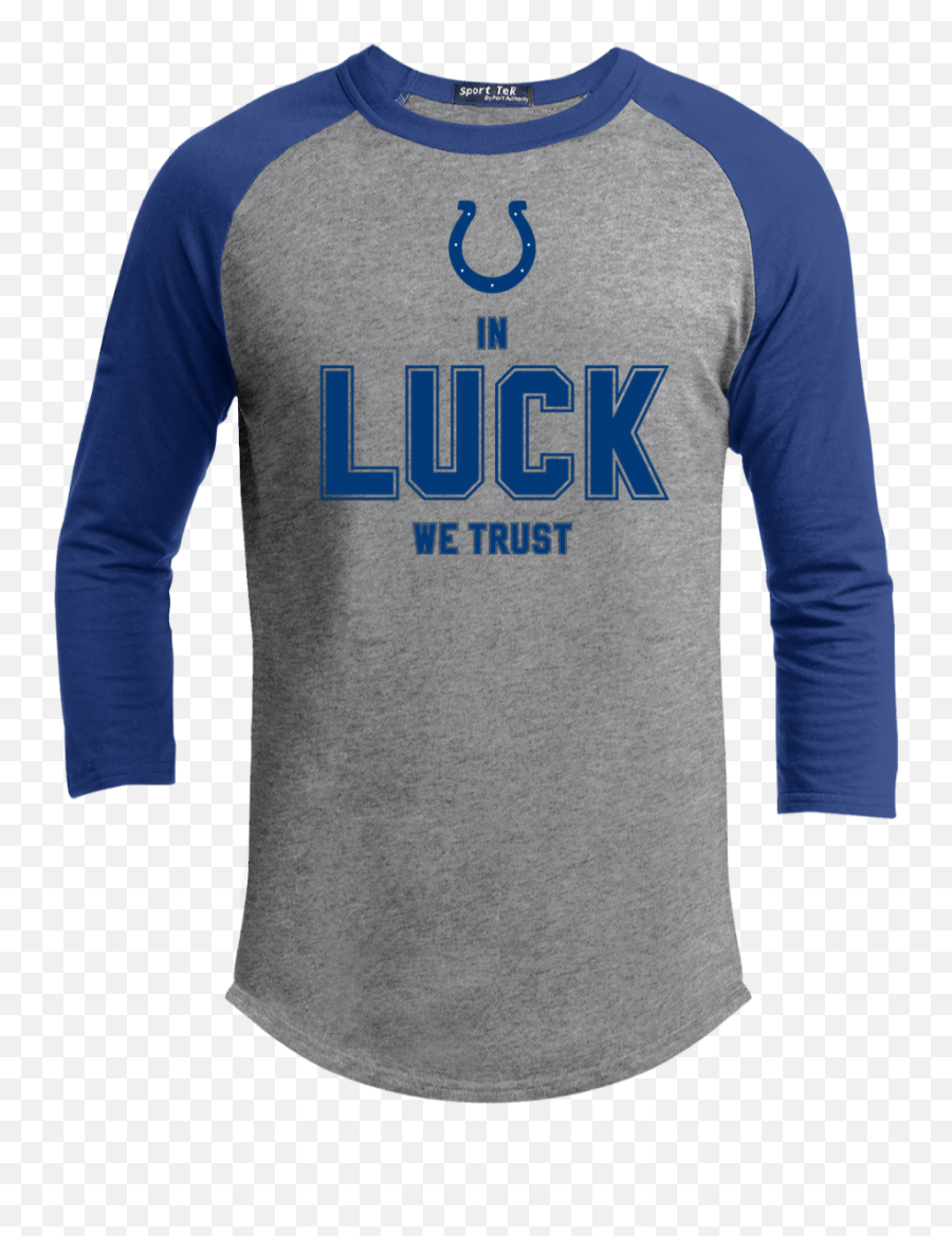 Indianapolis Colts Andrew Luck Shirt 34 Sleeve In Luck We Trust T - Shirt Emoji,Jersey Emoji