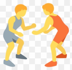 Pessoas Lutando Emoji - Wrestling Girl Clip Art