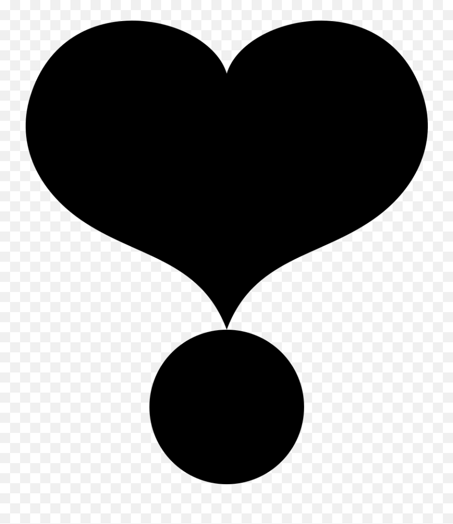 Emojione Bw 2763 - Ponto De Exclamação Com Coração Emoticon Emoji,Black Heart Emoji Png