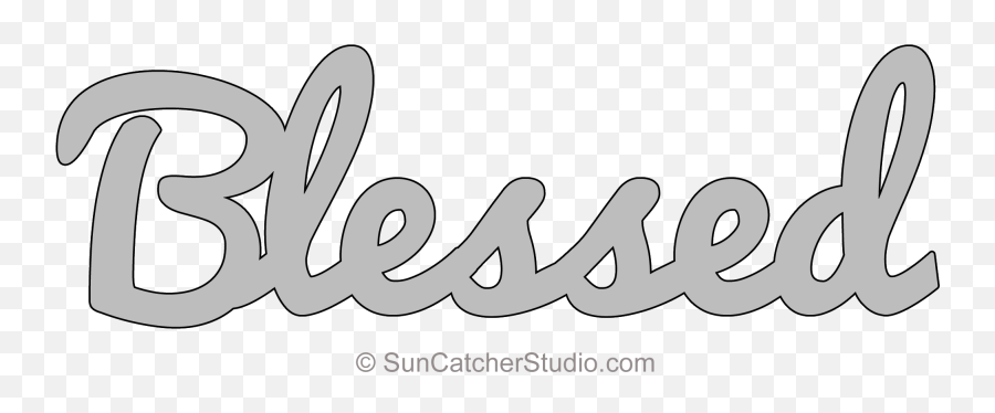 Blessed U2013 Pattern Template Stencil Printable Word Art - Horizontal Emoji,Saw Emoji