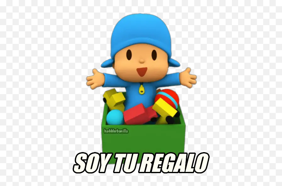 Pocoyo Phrases In Spanish Stickers For Whatsapp - Blue Hat Boy Cartoon Emoji,Spanish Emoji