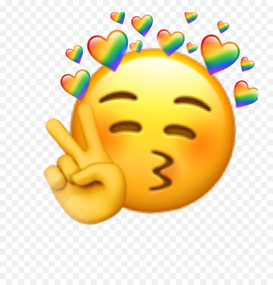 Cute Cool Emoji Rainbow Sticker By Latifa - Happy,Rainbow Emoticon