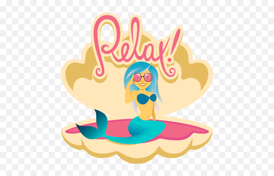Relax Mermaid Life Gif - Relax Mermaidlife Joypixels Discover U0026 Share Gifs Happy Emoji,Calm Down Emoji