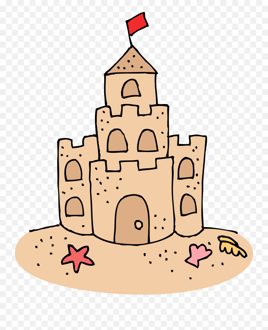 Sand Castle Craft - Sandcastle Clipart Black And White Emoji,Castle Book Emoji