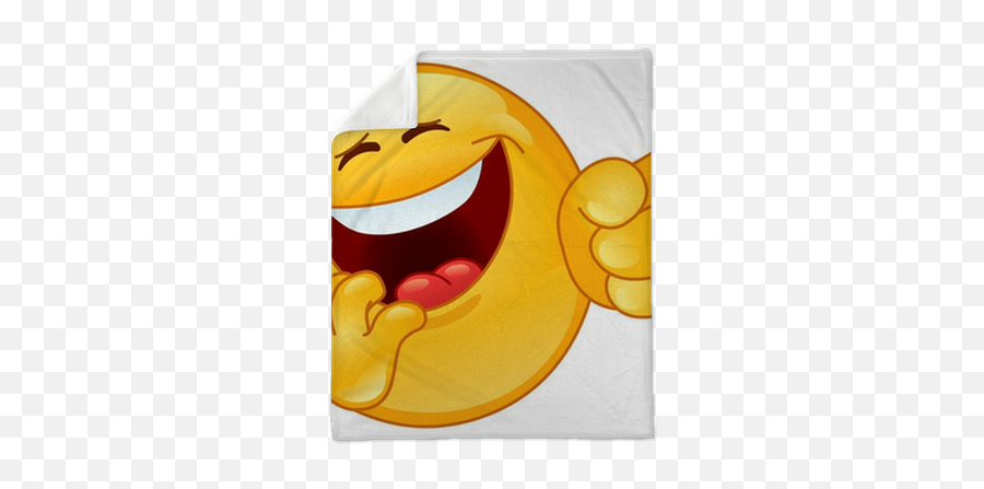 Laughing And Pointing Emoticon Plush Blanket Pixers - Laugh Out Loud Smiley Face Emoji,Laughing Emoticon