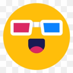 Emoji Entertainment Glasses Icon - Circle