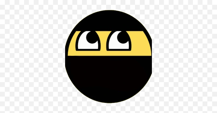 Awesome Face - Circle Emoji,Ninja Emoticon