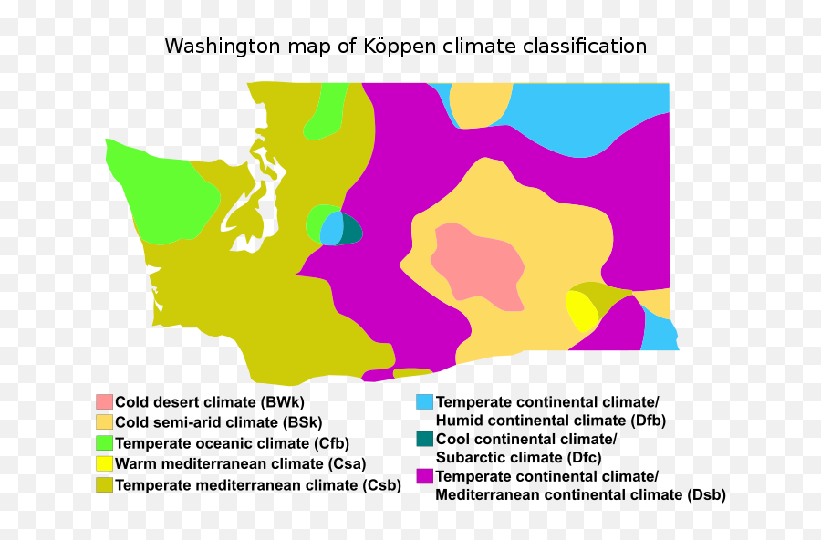 Climate Classification - Washington State Koppen Climate Emoji,Texas State Emoji