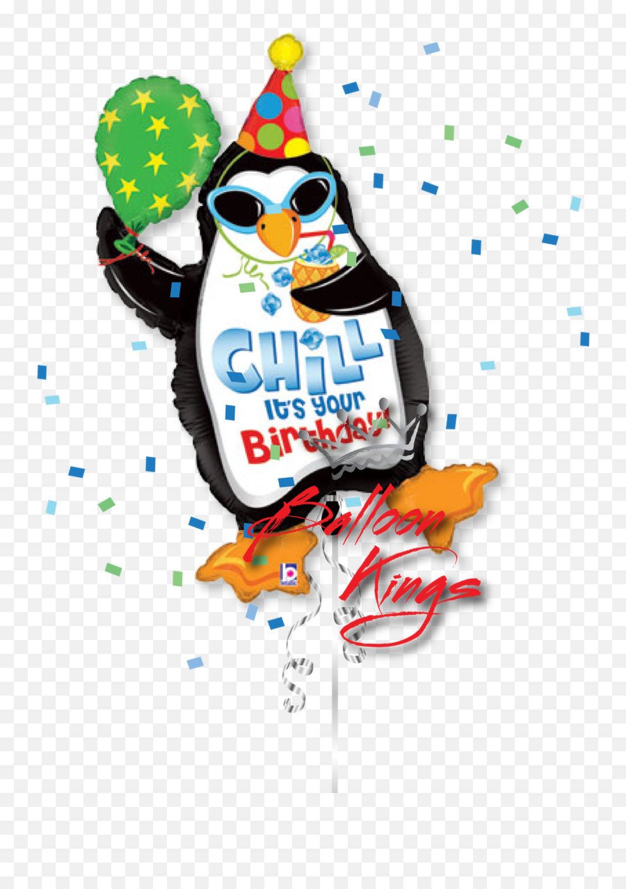 Party Penguin - Illustration Emoji,Penguin Emoji Text