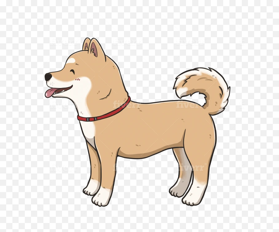 Draw Cute Dog Cartoon Illustration Pet - Dog Yawns Emoji,Shiba Emoji