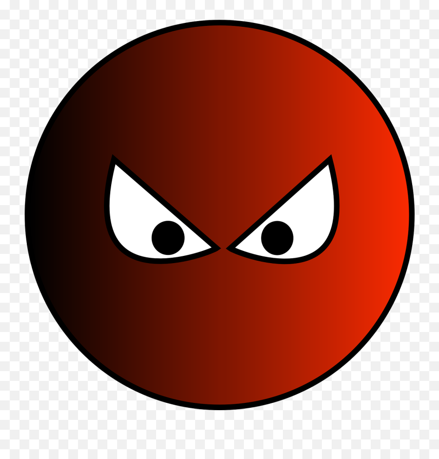 Ball Eyes Cartoon Aggressive Red - Evil Clipart Emoji,Egg Emoji