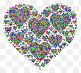 Fractal Colorful Prismatic Png Image - Cute Transparent Background Heart Clipart Emoji