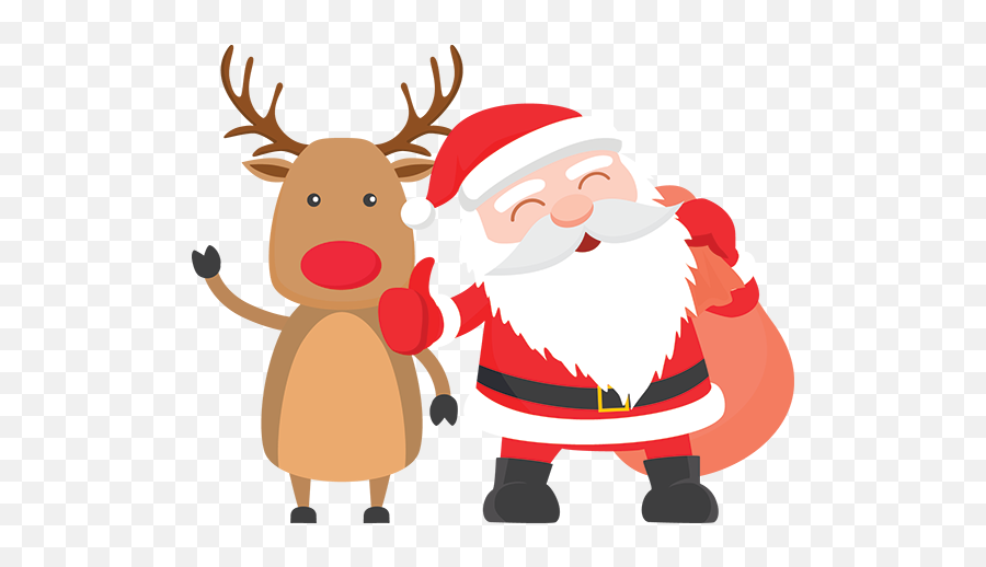 Png Free Santa Nativity - Father Christmas And Reindeer Emoji,Nativity Emoji